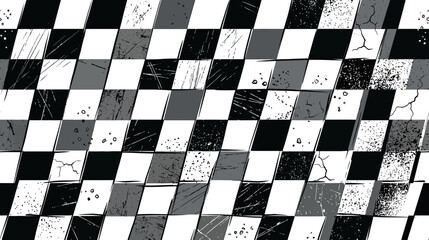 Obraz premium Distressed Checkered Pattern Background
