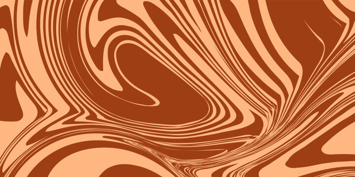 Chocolate and peanut butter abstract background. Creamy caramel texture with flowing candy patterns and delicious dessert hues