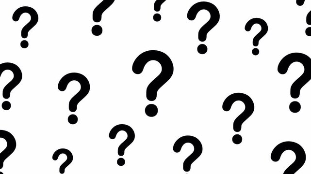 Question Mark Pattern Animation Background Alpha Channel 4K