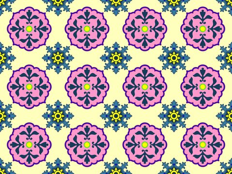 moroccan seamless floral pattern
