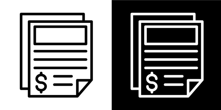 Statements Icon Set White Style Collection