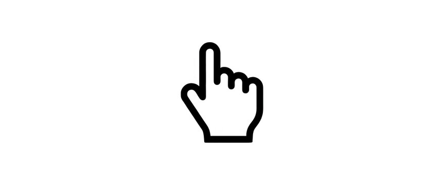 Click Hand Cursor Icon Transparent Background