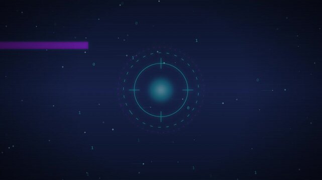 Abstract digital interface with glowing orb and data streams, representing technology and futuristic networks, perfect for science fiction themes