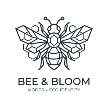 Geometric Bee Logo Design