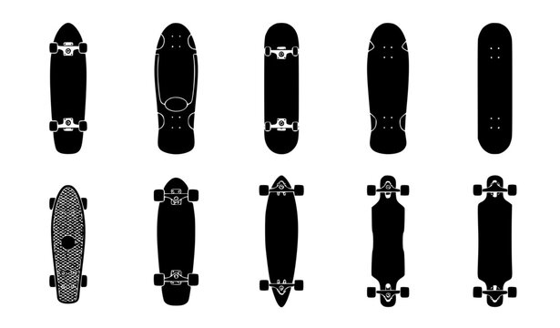 Modern Skateboard Collection EPS Vector Graphics