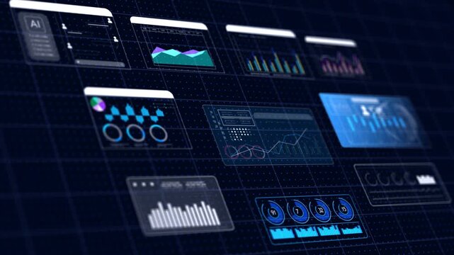 Data dashboard and analytics system supports business intelligence and insights through centralized charts, statistics, and monitoring interface.