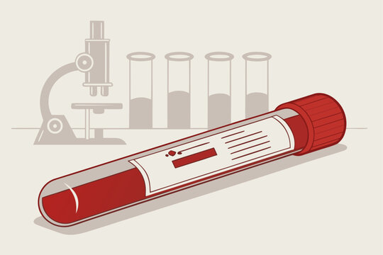 Blood sample labeled Hantavirus in modern diagnostic laboratory setting.