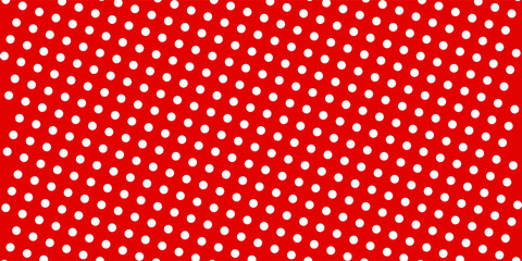 Vintage polka dots white and red pattern, colorful background - vector abstract background © Dayat