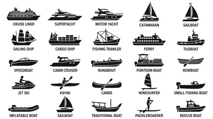 Collection of various boats and ships. © Ira Project