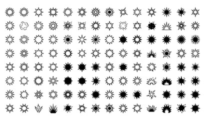 Blast Effect Outline Icon Set Vector EPS10 © Abu