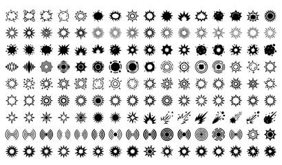 Explosion Icon Collection Editable Stroke Vector EPS10 © Abu