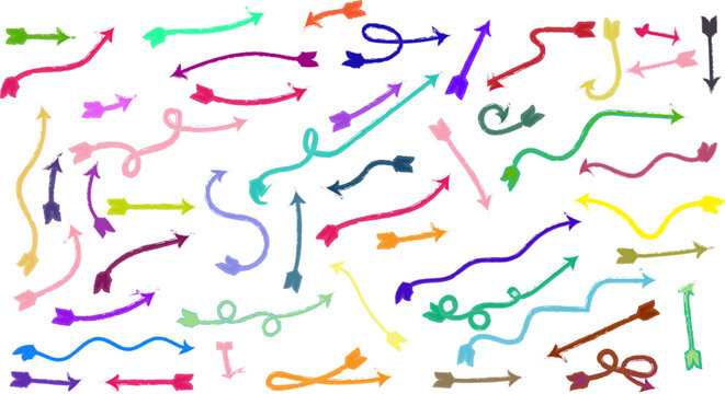 Colorful Arrow Icons, Vector Arrows, Directional Signs, Pointers