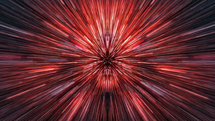 Fototapeta premium Abstract flight in space hyper jump illustration 