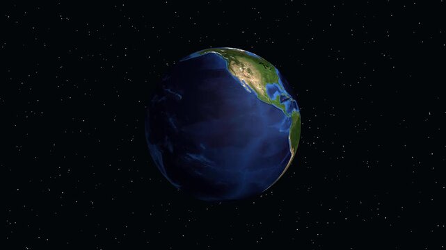 Animated Earth Zooming into Akron Ohio with Geographic Data Overlay