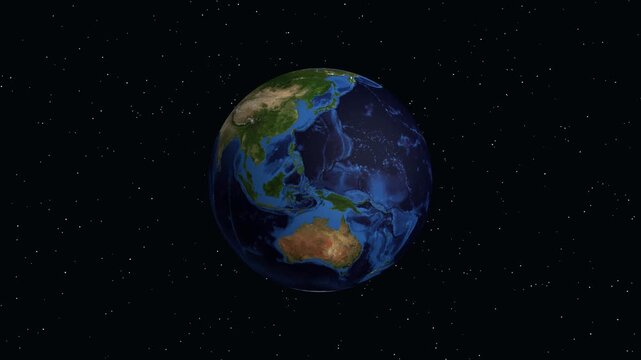 Animated Earth Zooming into Katowice Poland with Geographic Data Overlay