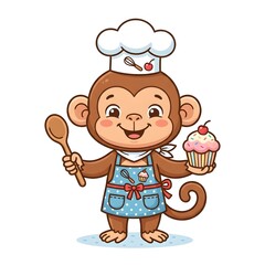 Cute Monkey Cartoon © Yek yagil
