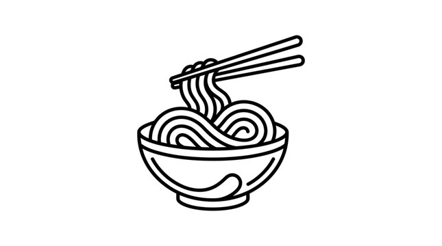 A steaming bowl of noodles with chopsticks lifting some out