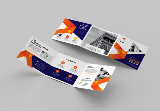 Creative Business Square Trifold Brochure Layout