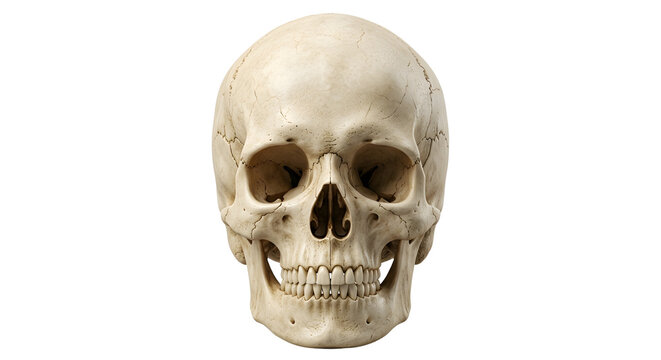 Realistic weathered human skull