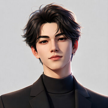 Stylized AI-generated portrait headshot with professional aesthetic and subtle digital character signature, suitable for professional profile or avatar use, clean artistic 3D render