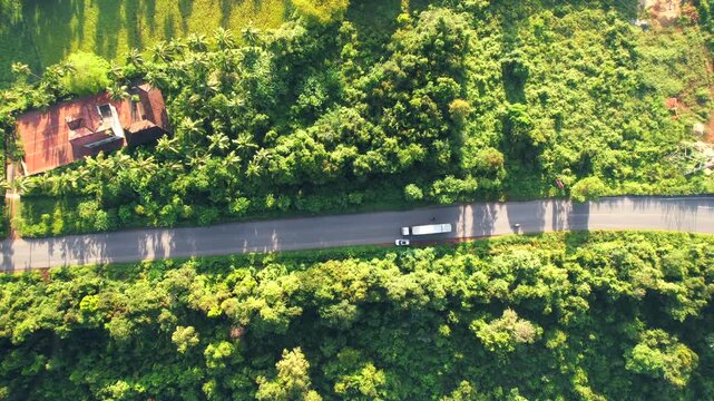 Highway, Road, Forest, Drone View, Nitte - Padubidri Road, Karkala