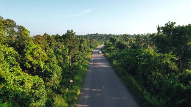 Highway, Road, Forest, Drone View, Nitte - Padubidri Road, Karkala