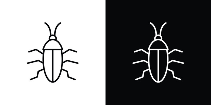Cockroach icon thin symbols pack. EPS10