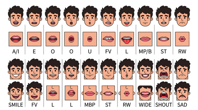 Animated Character Mouth Shapes for Speech and Expression