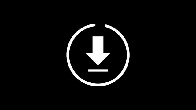 Minimalist UI Download File Progress Loading Bar Icon Animation Element