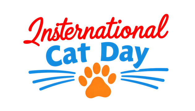 International Cat Day celebration with paw print holiday
