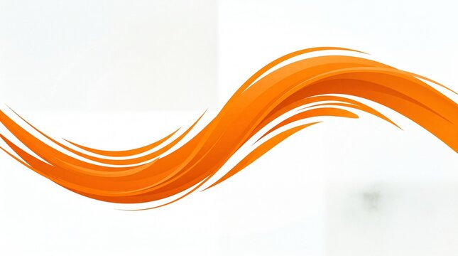 Abstract orange wave motion line design