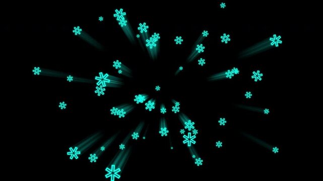 A video in which multiple outline asterisk symbols shoot out like fireworks and then disappear alpha channel