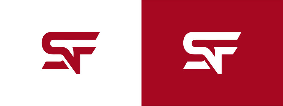 Minimalist SF Letter Logo with Professional Vector Design