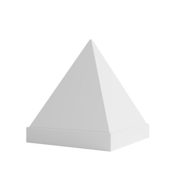 Pyramid shape chocolate box packaging mockup with Isolated background