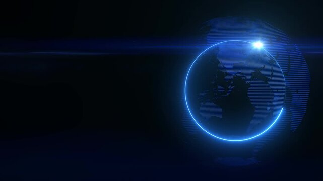 Blue Earth Globe Network Connection Background