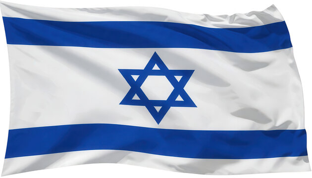 Israeli Flag Waving Transparent Background