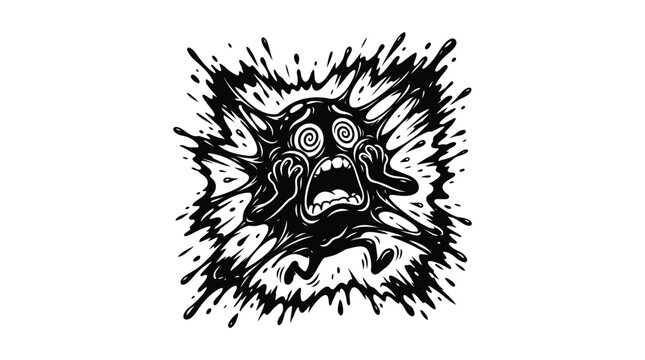 Mascot characters for household items scream in shock at home interior
