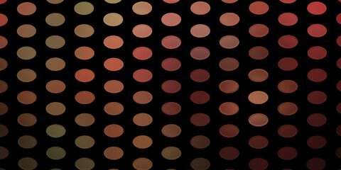 Gradient polka dot pattern on black background featuring various warm earth tone hues. © Habiba