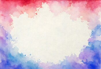Obraz premium Abstract watercolor splashes in red, blue, and purple hues on a textured background