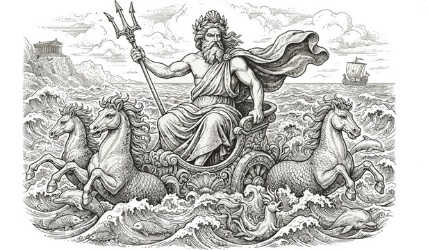 Complete Set of Illustrative Ancient Greek Olympian Deities Featuring Zeus Hera Poseidon Hades Demeter Athena Apollo Artemis Ares and Aphrodite Representing Classical Mythology and Divine Power