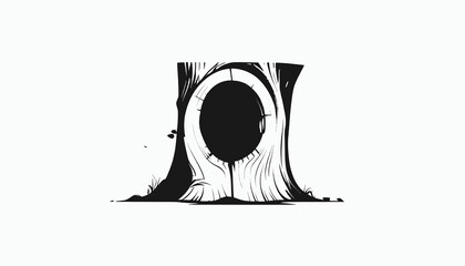 Black Hole in Tree Trunk. © Undangan