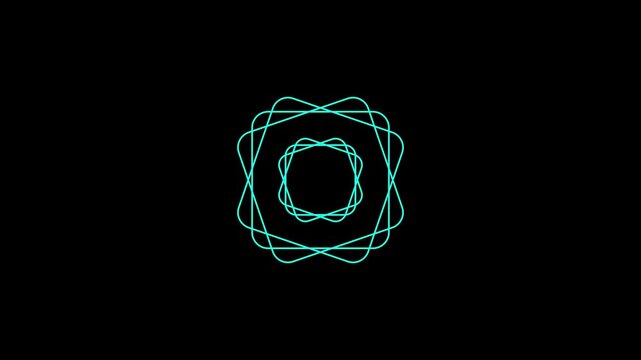 Animated raktriangle, witchcraft, occult and alchemy sign. Spin of the mystical vintage gothic geometry thin lines symbol. 4k video