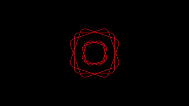 Animated raktriangle, witchcraft, occult and alchemy sign. Spin of the mystical vintage gothic geometry thin lines symbol. 4k video