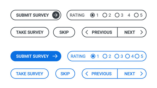 User Interface Buttons for Surveys and Forms
