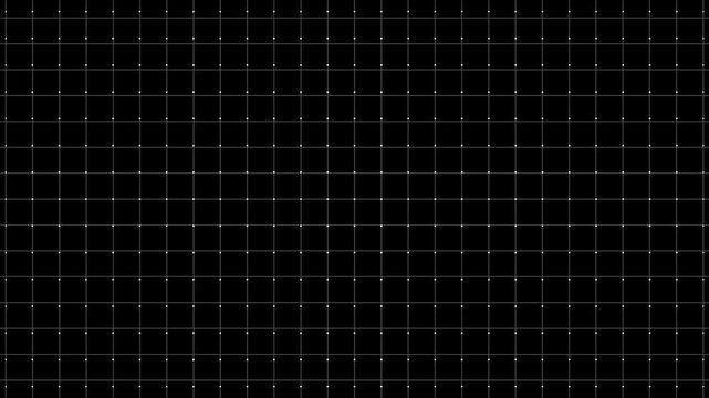 Animated background grid with twinkling dots at intersections. 4k video