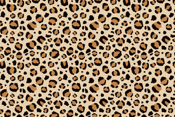 Seamless animal print background with leopard skin pattern seamless background © khurram