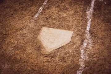 Baseball and softball home plate viewed from above © jdoms