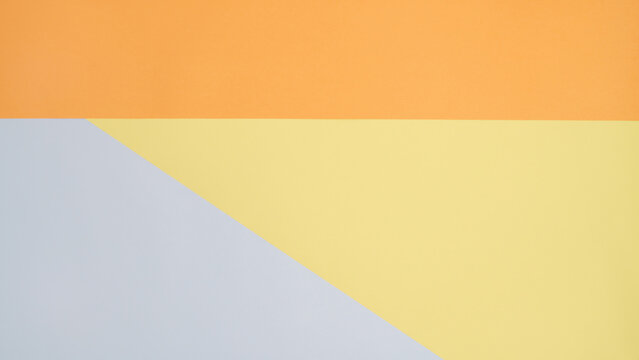 Abstract Background with Horizontal and Diagonal Geometric Shapes in Orange, Yellow, and Grey
