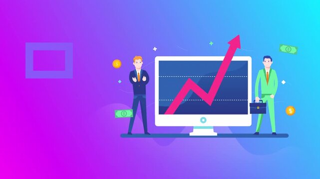 Professional Business Analytics Growth Concept with Financial Success Illustration.