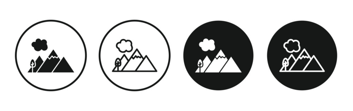 Mountain icon for apps projects